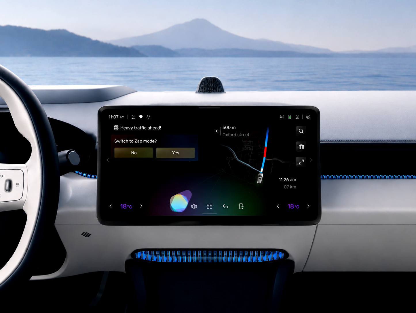 MAIA cockpit HMI mockup