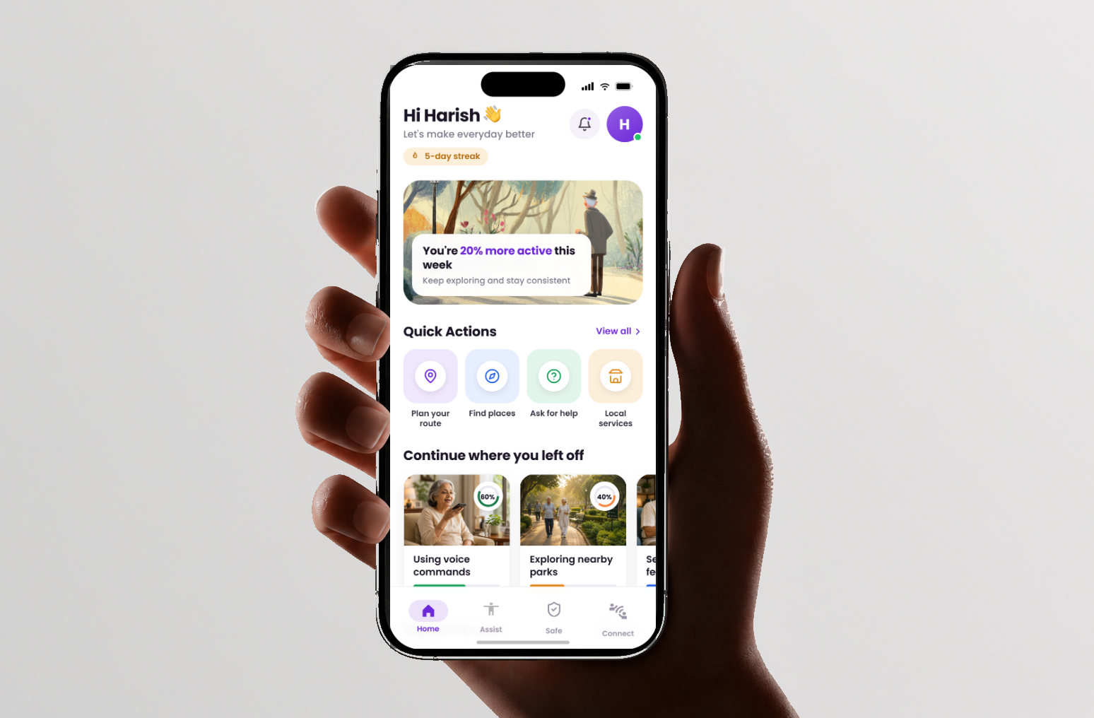 Sarthi CoreAssist app mockup