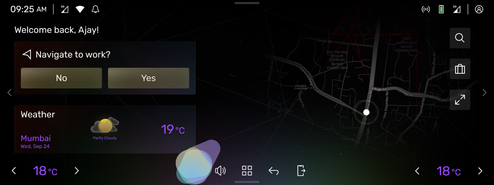 Navigating to work cluster