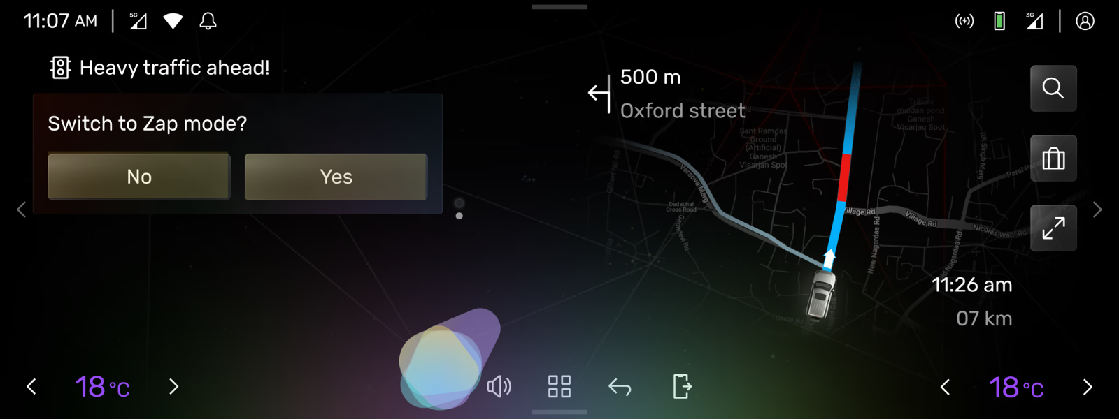 Heavy traffic cluster